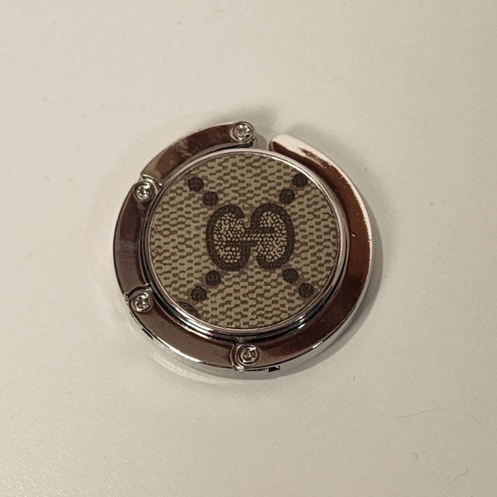 Gucci Monogram Canvas Silver Bag Hook Purse Hanger